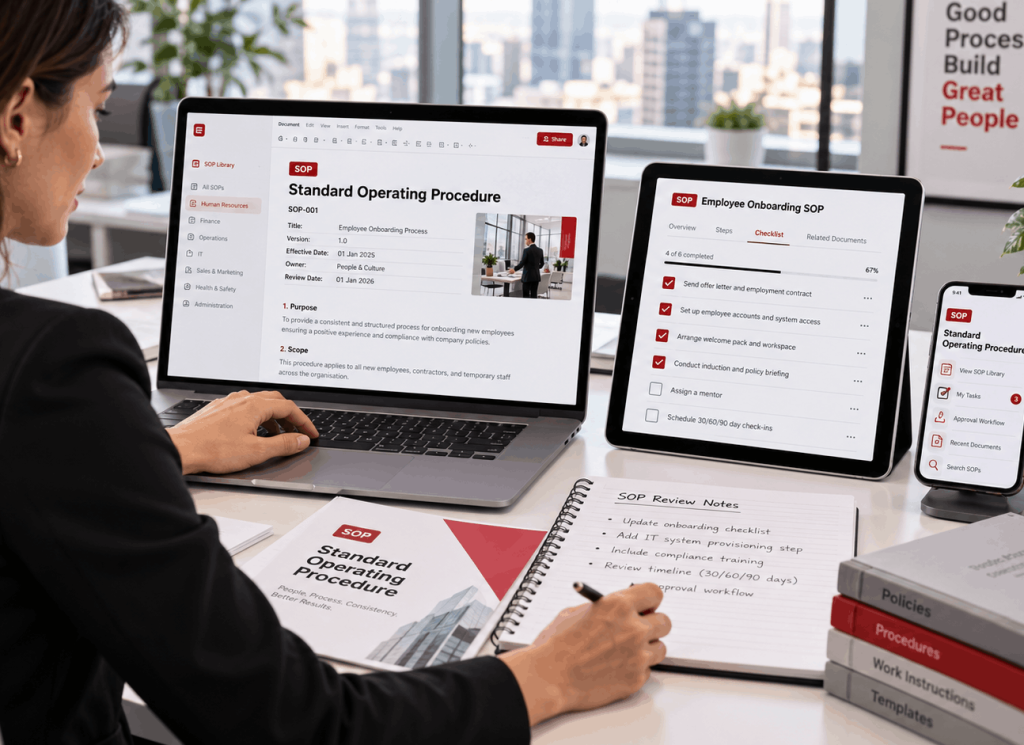 SOP specialist writing Standard Operating Procedures